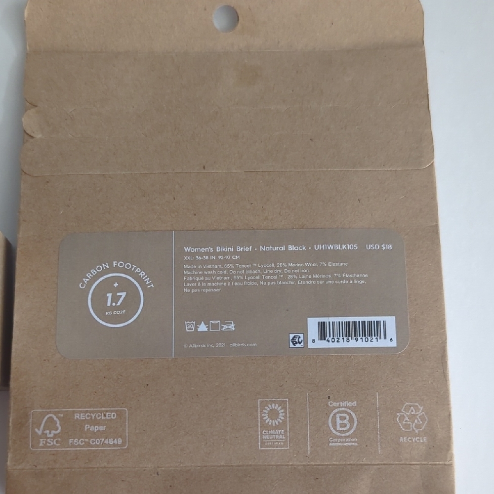 Allbirds Women's Trino XXL Bikini Brief - Set Of 2 - Picture 4 of 4